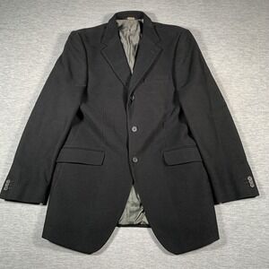 Banana Republic Blazer Mens‎ 42L Black Cotton Stretch Sport Coat 3 Button Lined